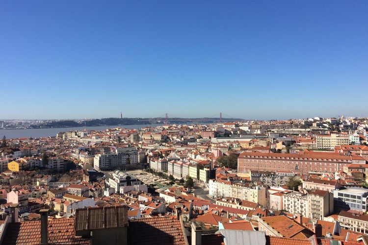 Pemandangan Kota Lisbon, Portugal. 