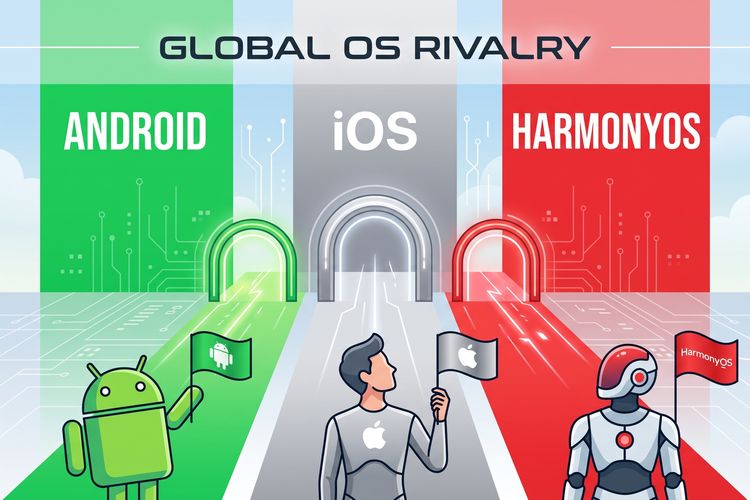 Begini Peta Persaingan Android, iOS, dan HarmonyOS di Pasar Smartphone Dunia