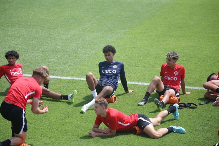 Timnas Meksiko U-17 sedang menjalani sesi latihan di Kepulauan Bali, Bali United Training Center, pada Kamis (2/11/2023).