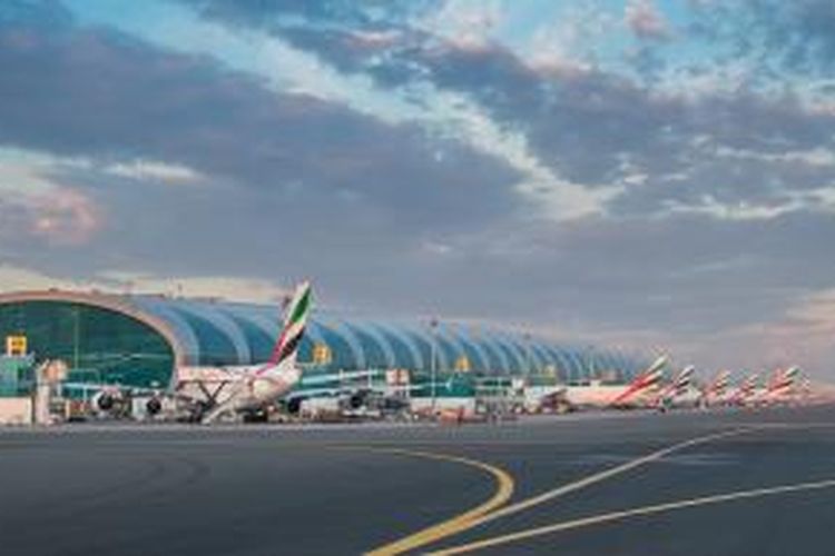 Bandara Internasional Dubai, Dubai, Uni Emirat Arab.