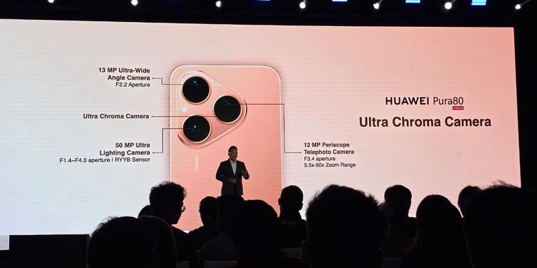 Huawei Pura 80 resmi dirilis di Indonesia, Kamis (9/10/2025). Model ini melengkapi Huawei 80 Pro dan 80 Ultra yang sudah dirilis sebelumnya.