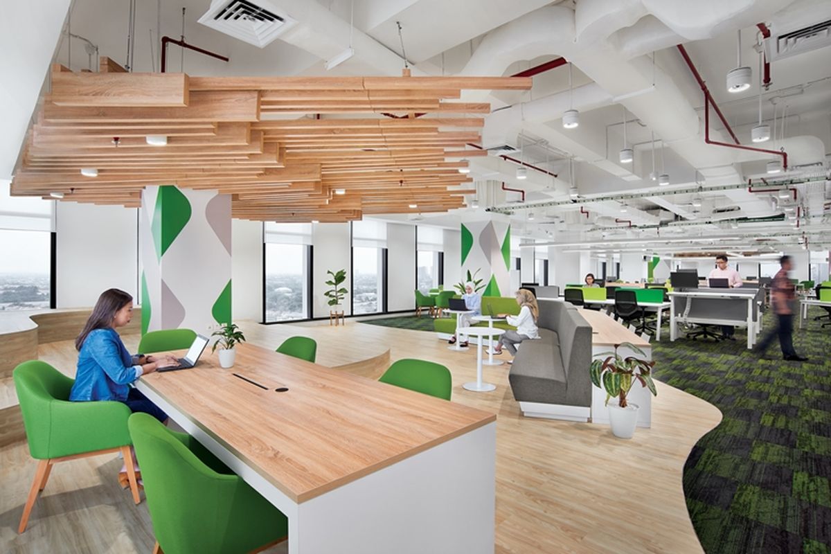 Townhall kantor pintar Schneider Electric di Jakarta. 