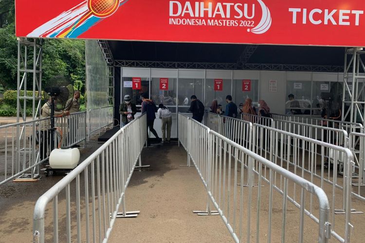 Suasan Ticket Box Indonesia Masters 2022 pada Selasa (7/6/2022).