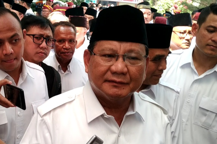 Ketua Umum Partai Gerindra Prabowo Subianto di Kantor DPP Gerindra, Jalan RM. Harsono, Jakarta, Sabtu (17/8/2019)