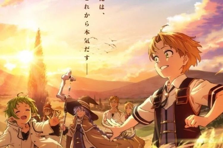 Poster serial anime Mushoku Tensei yang akan segera hadir dengan season ketiga.
