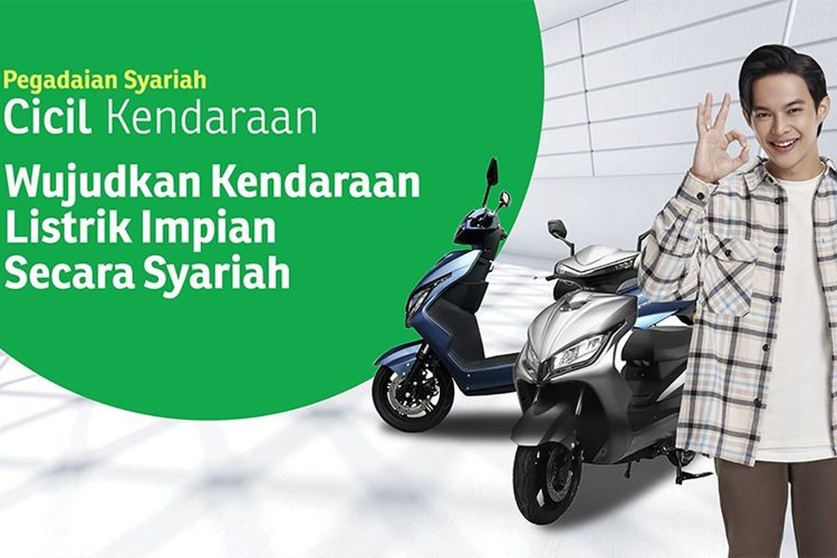 Pegadaian kini menawarkan program pembiayaan motor listrik melalui Pegadaian Syariah.
