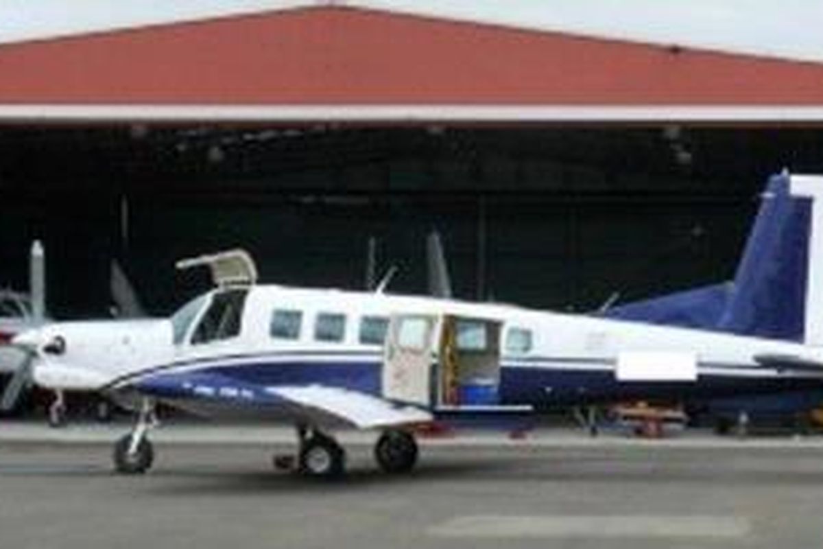 Pesawat jenis PAC 750 XL milik maskapai penerbangan Tariku yang jatuh di kawasan Dagi Baru, Kabupaten Yahukimo, Papua, Rabu (3/10/2012).