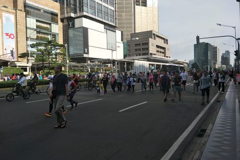 Meski CFD Ditiadakan, Masih Ada Warga Olahraga di MH Thamrin hingga Sudirman