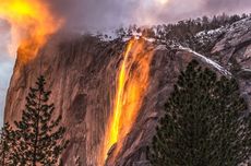 Fenomena Langka Air Terjun Api di California