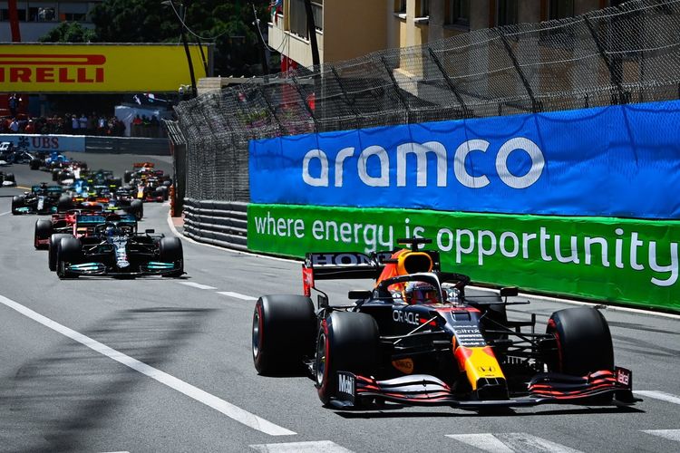 Tim Red Bull Racing Honda saat di GP Monako 2021