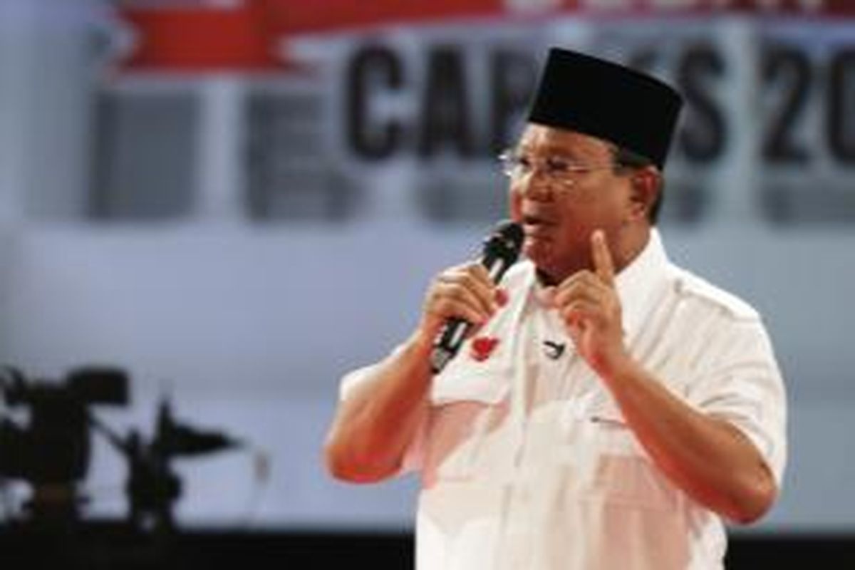 Calon Presiden nomor urut 1 Prabowo Subianto