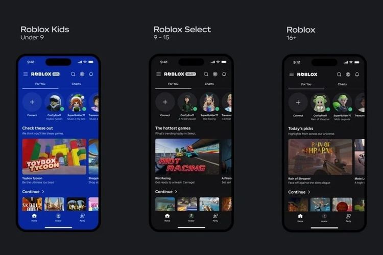 Roblox Rilis Akun Kids dan Select, Anak 5 Tahun Bisa Main Terbatas