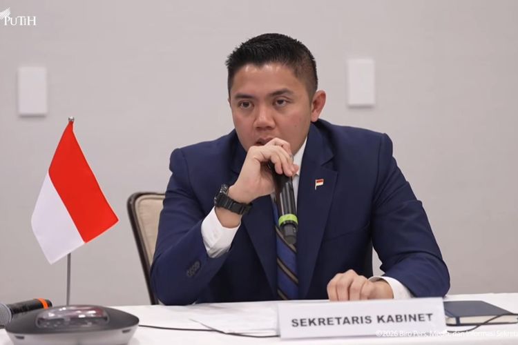 Sekretaris Kabinet (Seskab) Teddy Indra Wijaya di Amerika Serikat, Jumat (20/2/2026) waktu setempat.