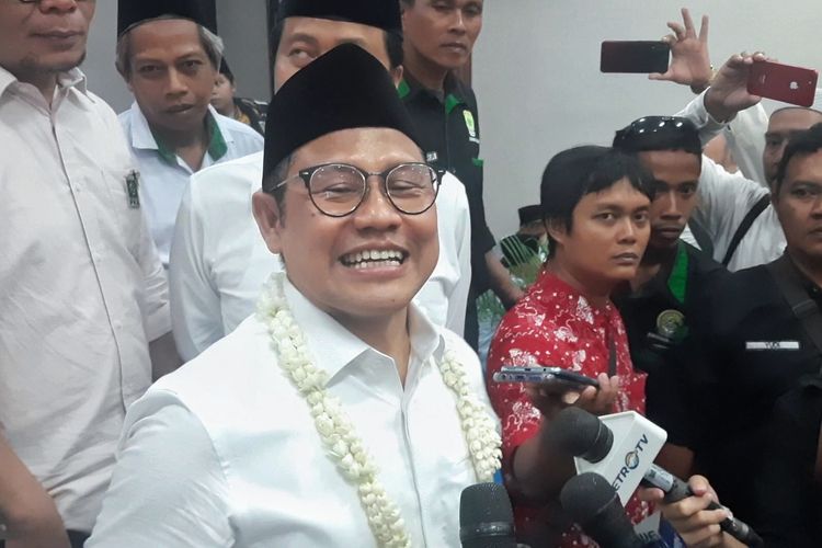 Bakal Calon Wakil Presiden dari Koalisi Perubahan, Muhaimin Iskandar atau Cak Imin menghadiri Konsolidasi Pemenangan Anies-Muhaimin (Amin) di Purbalingga, Jawa Tengah, Kamis (5/10/2023).