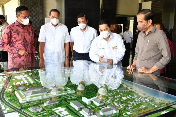 Proses ground breaking pembangunan KEK Sanur, Bali oleh Presiden Republik Indonesia Joko Widodo, Senin (27/12/2021)