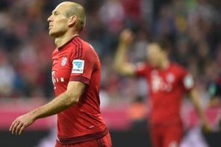 Pemain Bayern Miuenchen asal Belanda, Arjen Robben. 