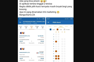 Ramai soal Tiket Sisa 2 tapi Banyak Kursi Kosong Disebut Trik Marketing, Ini Kata PT KAI
