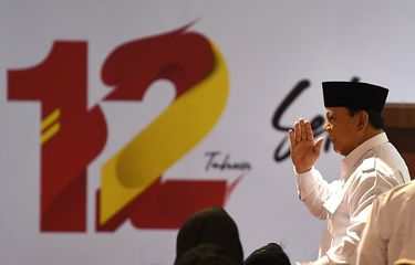 Prabowo Kukuhkan Pengurus Gerindra Dalam Peringatan Hut Ke 13