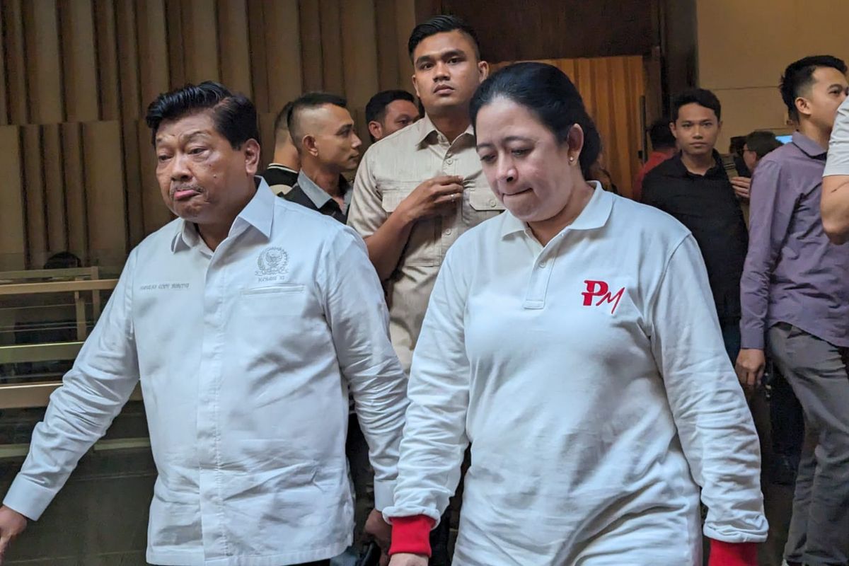 Ketua Dewan Perwakilan Rakyat Republik Indonesia (DPR RI) Puan Maharani saat berada di Kota Malang, Jawa Timur, Sabtu (20/1/2024).