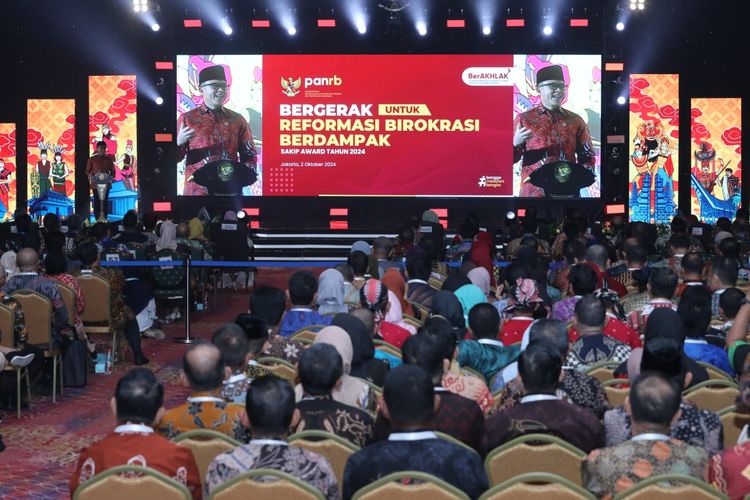 Acara Penyerahan Hasil Evaluasi SAKIP Pemerintah Daerah 2024 di Jakarta, Rabu (2/10/2024).
