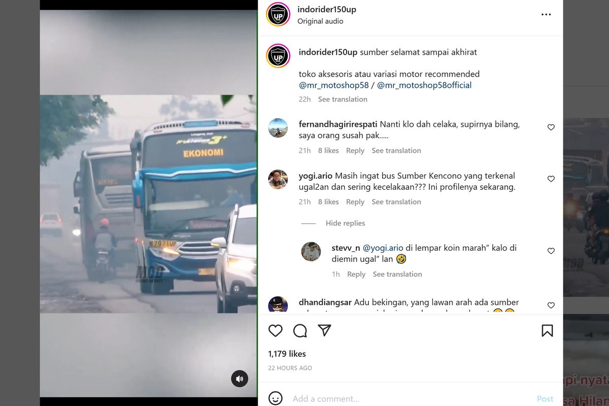 Aksi pengemudi bus ugal-ugalan masih kerap terjadi. 