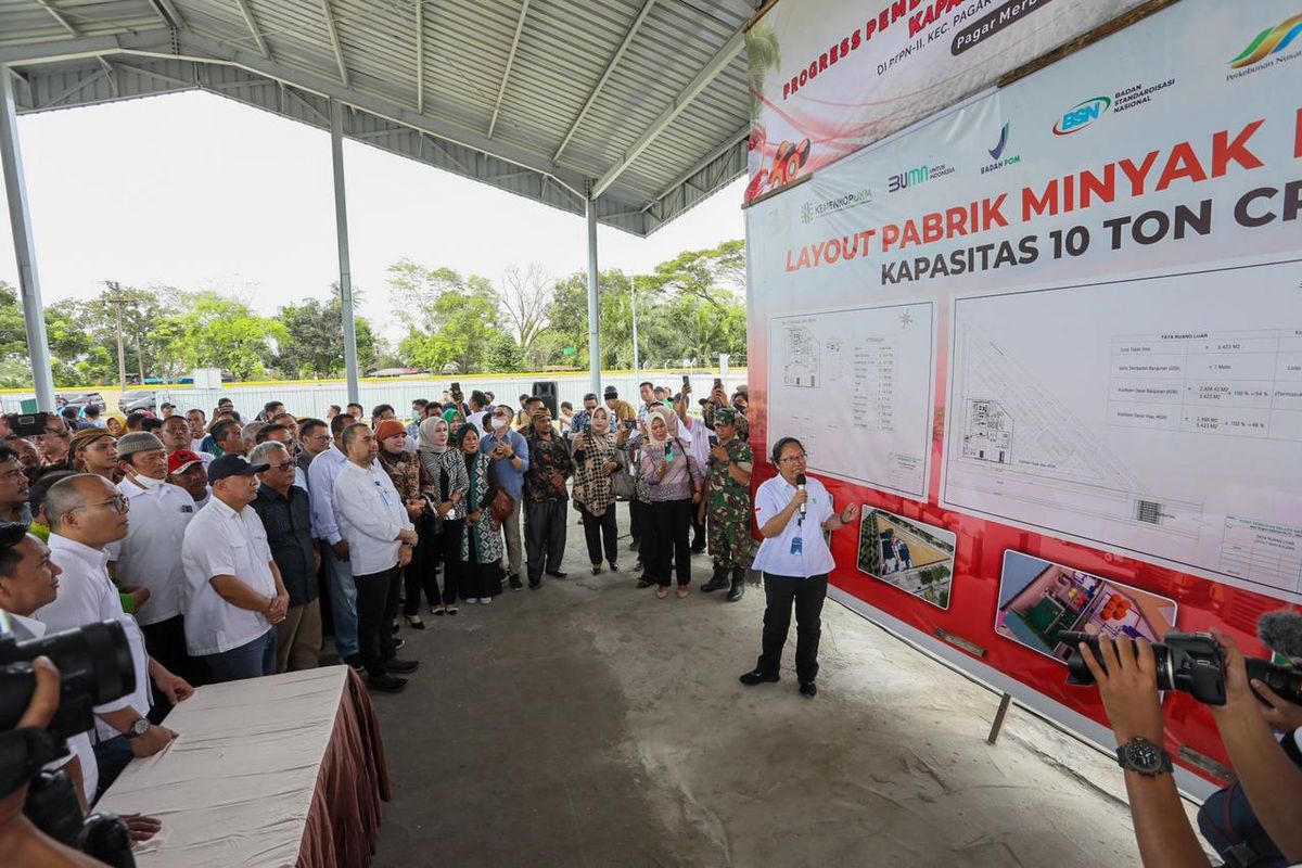 Lokasi pabrik kelapa sawit, Deli Serdang, Sumatera Utara, Jumat (2/12/2022)