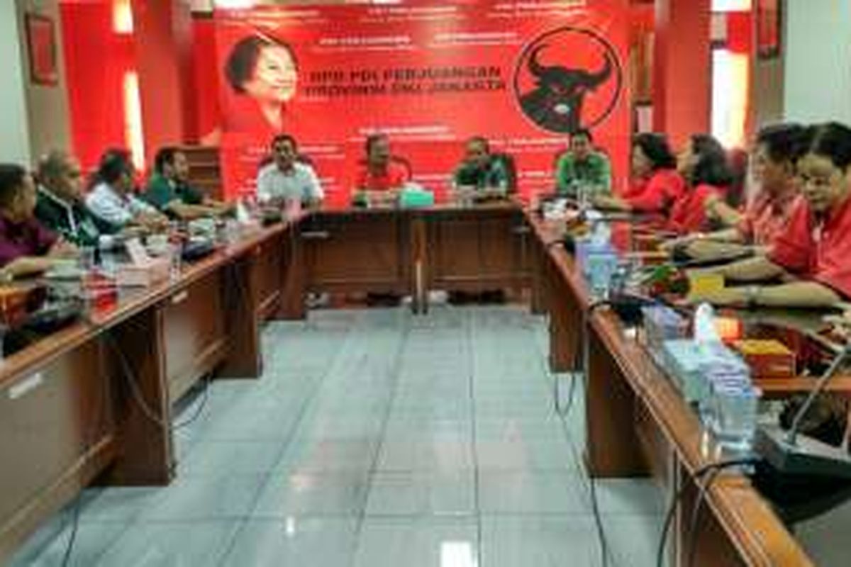 Pengurus DPD PDI-P dan DPW PKB DKI Jakarta mengadakan pertemuan tertutup di Kantor DPD PDI-P DKI, Tebet, Jakarta Selatan, Selasa (31/5/2016).