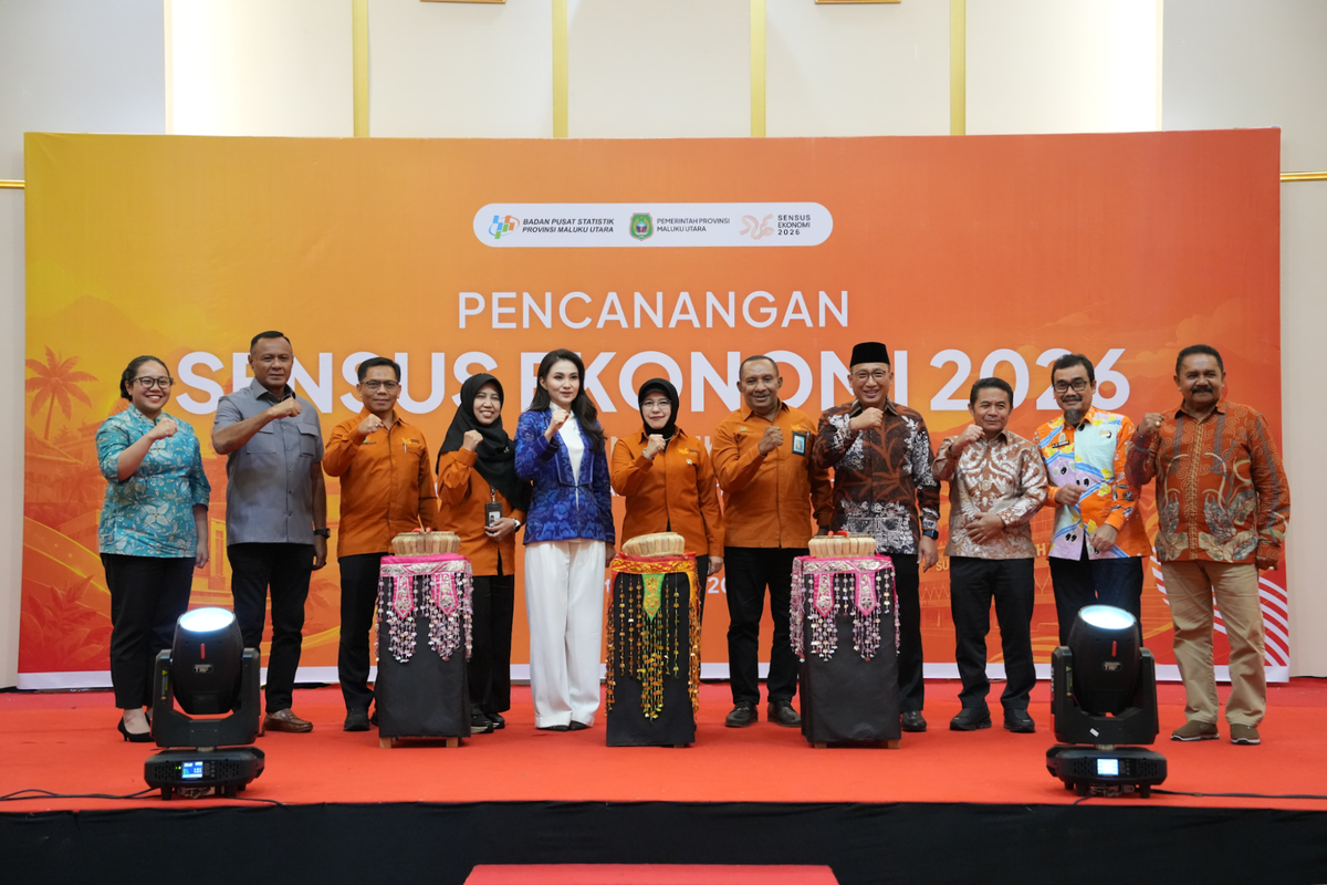 Pencanangan Sensus Ekonomi 2026 di Ternate, Maluku Utara, Kamis (18/6/2026).