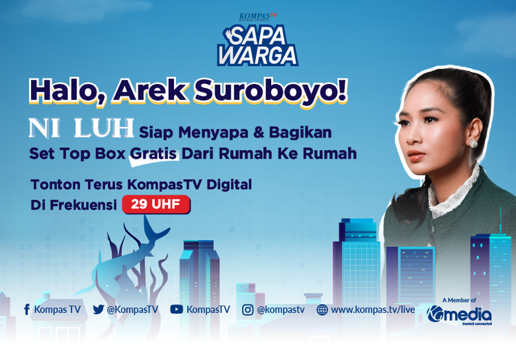 Program Sapa Warga Kompas TV kali ini di Kota Surabaya bakal dipandu salah satu ikon Teman Terpercaya, Ni Luh. Ia bakal menampung keluhan-keluhan warga Surabaya untuk menyelisik berbagai informasi sehari-hari. 
