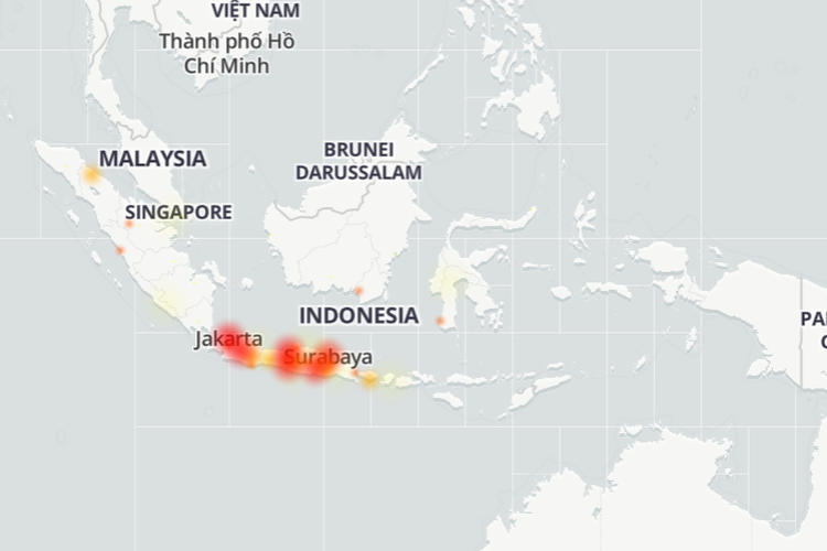 Daerah Indonesia yang mengalami hilang sinyal Indosat Ooredoo