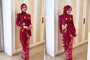 Gaya Anggun Aurelie Hermansyah Berbalut Kebaya Merah di HUT Ke-81 RI
