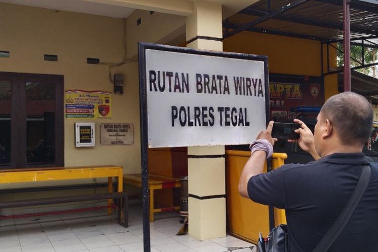 Gedung sel tahanan Rutan Brata Wirya Markas Polres Tegal, Jawa Tengah, Jumat (25/10/2024)