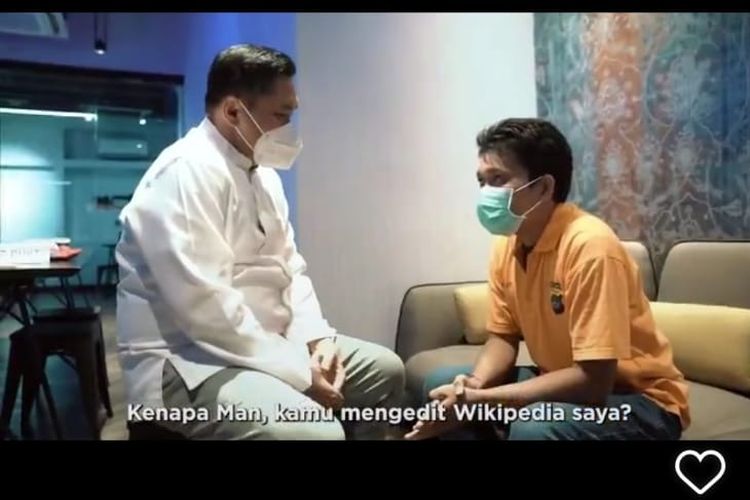 Kapolda Metro Jaya Irjen Fadil Imran bertemu dengan Nyoman Edi, pelaku yang telah mengedit profil Fadil di wikipedia.