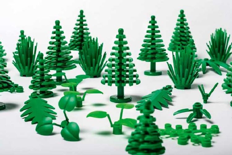 Mainan lego yang terbuat dari plastik berbahan dasar tebu.