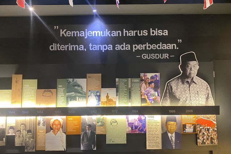 Ilustrasi ruang pamer Presiden RI keempat KH Abdurrahman Wahid (Gus Dur) di Museum Islam Indonesia KH Hasyim Asy'ari di Jombang, Jawa Timur.