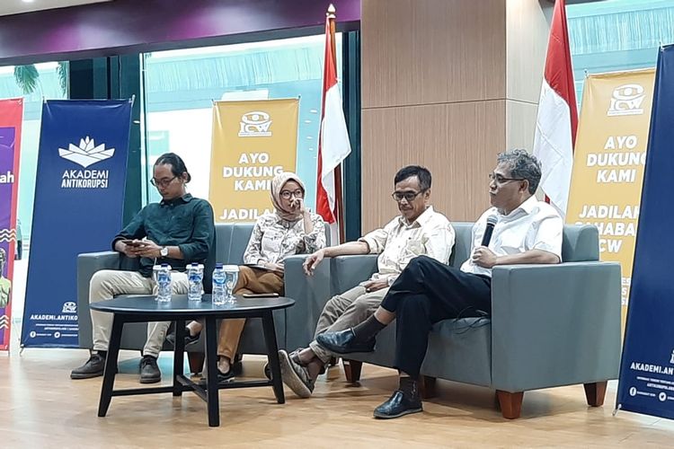 Diskusi bertajuk Pengawasan Anggaran Desa di Gedung Pusat Edukasi Antikorupsi, Jakarta, Selasa (17/12/2019).