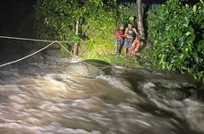 Banjir, Seorang Pemuda Terjebak di Delta Sungai Kawung Banyumas Berjam-jam