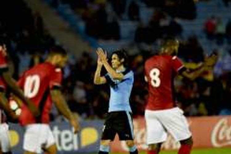 Penyerang tim nasional Uruguay, Edinson Cavani. 