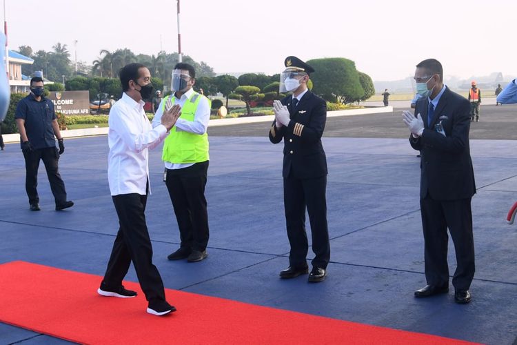 Tinjauan Presiden Jokowi ke Bandara JB Soedirman Purbalingga Jawa Tengah 