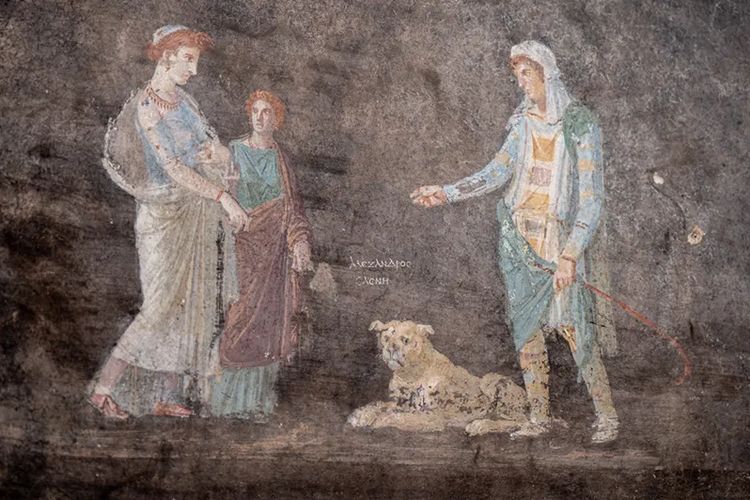 Lukisan kuno yang terkubur hampir 2.000 tahun di Pompeii berhasil ditemukan.