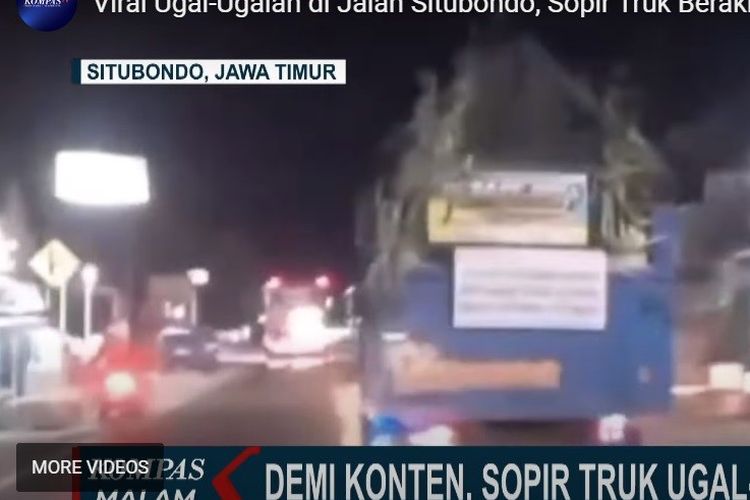 Video truk ngebut dan berjalan ugal-ugalan di jalanan Situbondo, Jawa Timur, beredar di media sosial. Sopir truk telah diamankan polisi.