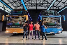 Bus Baru PO Remaja Jaya, Pakai Bodi Suites Class Buatan Laksana