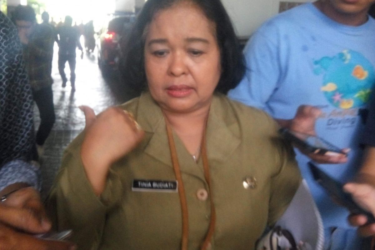 Kepala Dinas Parawisata dan Kebudayaan DKI Jakarta Tinia Budiarti saat diwawancarai di Balai Kota DKI, Senin (2/4/2018).