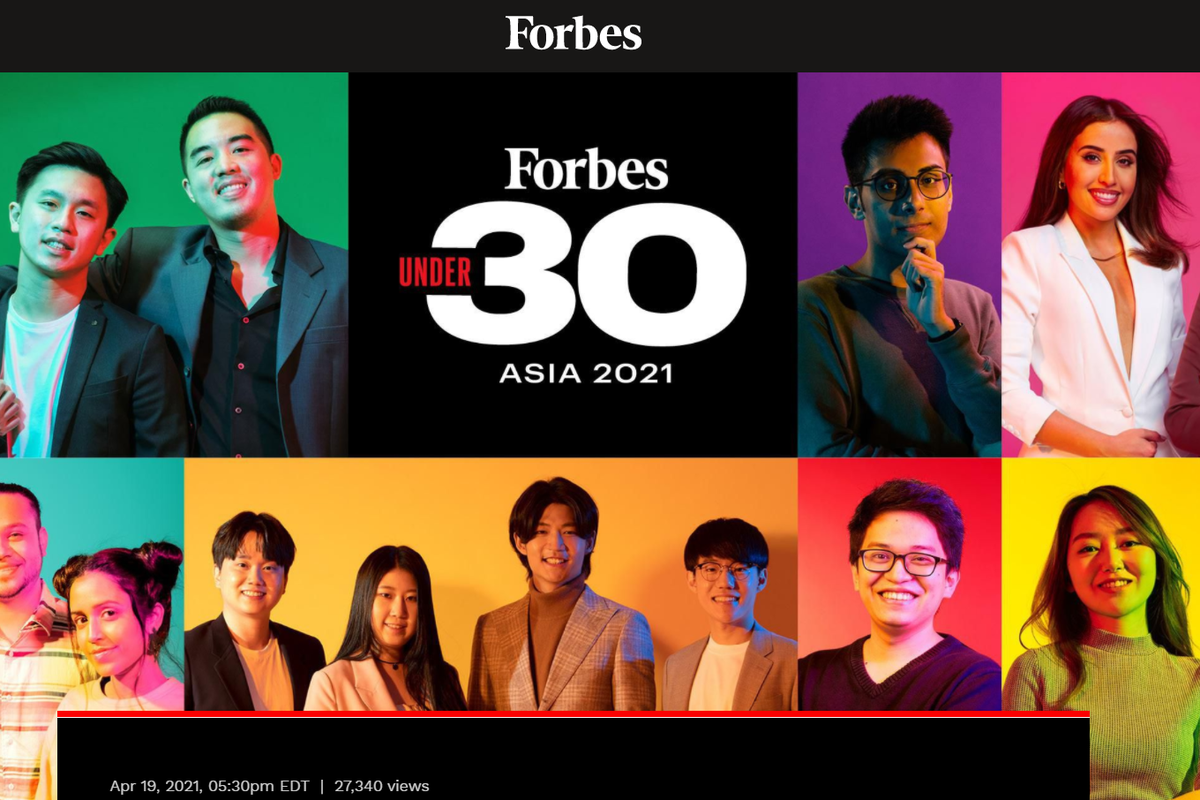 Deretan anak muda Indonesia masuk dalam daftar Forbes 30 Under 30 Asia 2021.