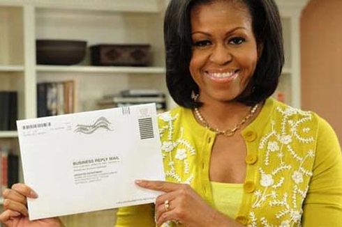 Michelle Obama Memilih Lebih Awal