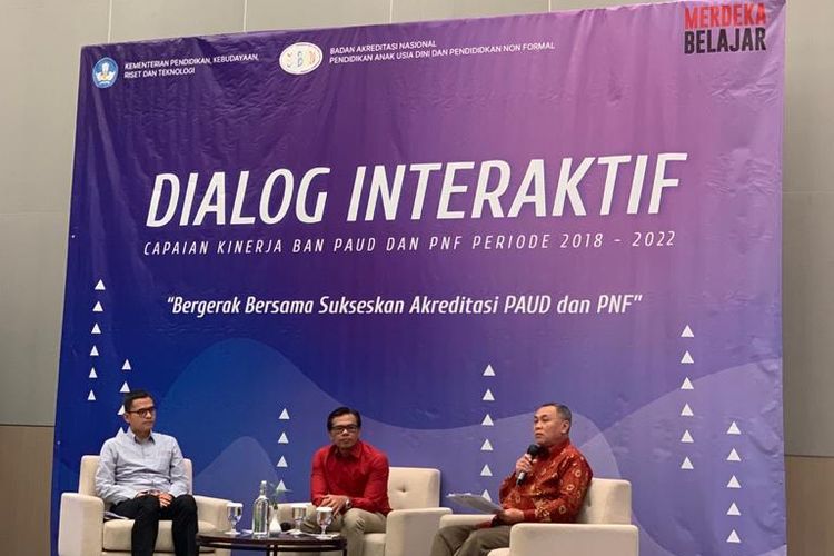 Konferensi pers terkait capaian kinerja BAN PAUD dan PNF periode 2018-2022 di Jakarta, Kamis (31/5/2023).