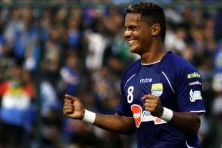 Pemain asal Brasil, Marcio Souza, saat membela Persib Bandung. 