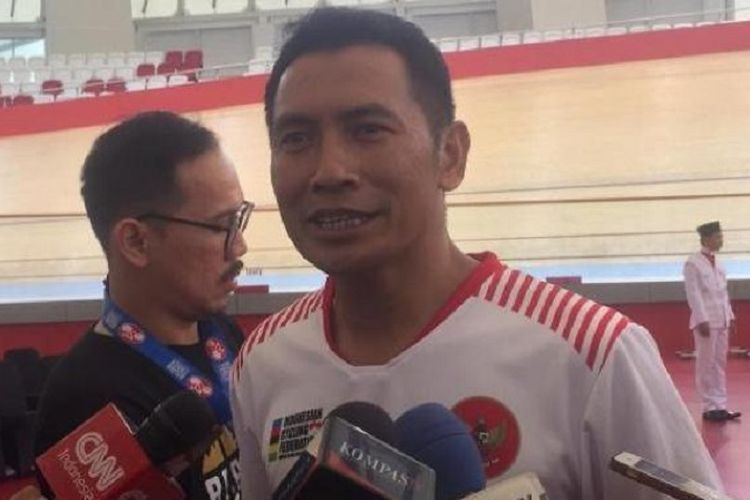 Pelatih paracycling Indonesia, Fadilah Umar saat ditemui di Jakarta International Velodrome, Rawamangun, Jakarta Timur, Jumat (11/1/2019). 