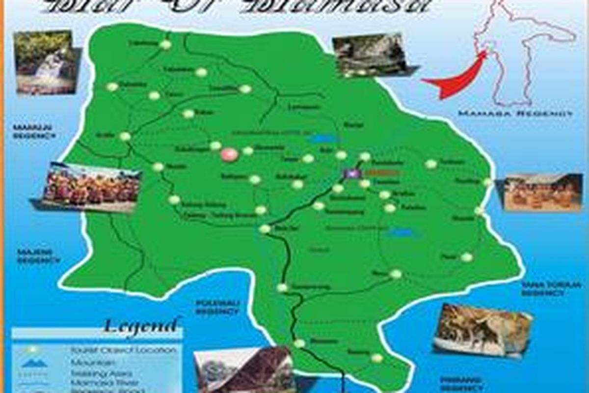 Peta Kabupaten Mamasa, Sulawesi Barat