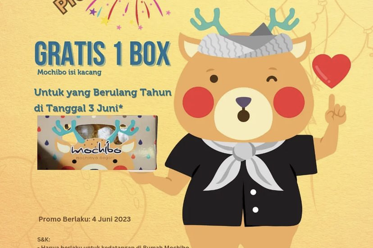 Chibo maskotMochibo dengan baju pangsi